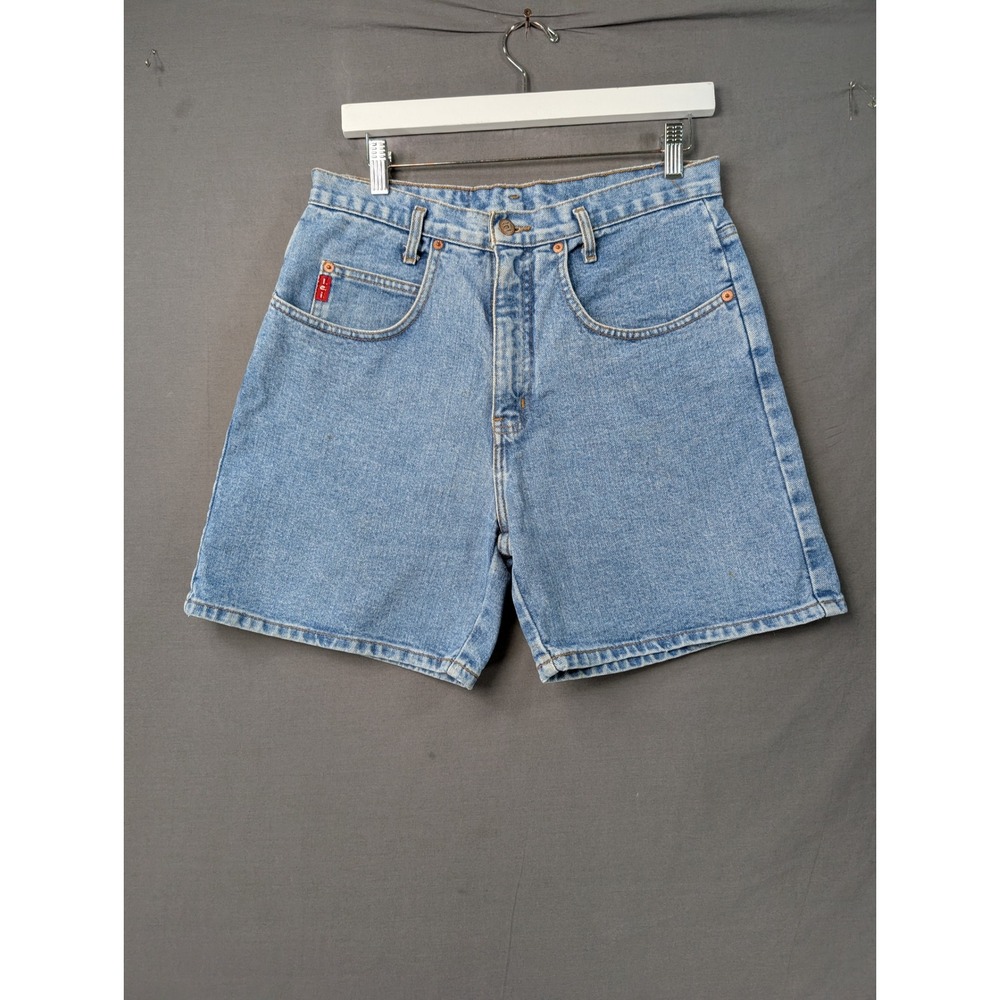 Vintage LEI Riding Wear Denim Shorts Medium Blue High Rise Mom Jean Size Medium